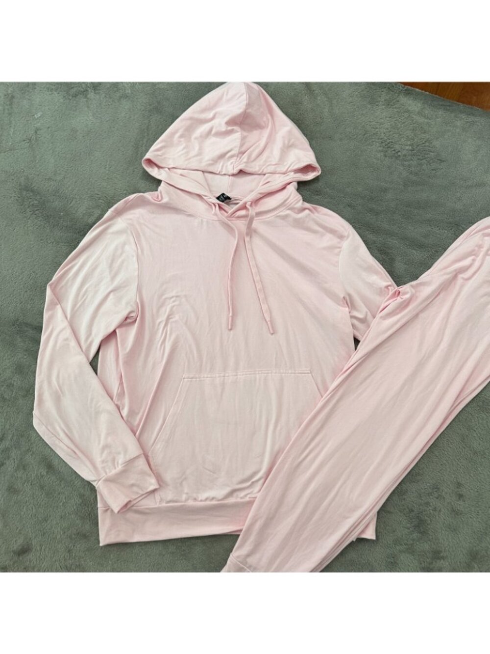 Comfrt Pink All Day Jersey Set Pink SMALL Lightweight Stretchy Joggers Hoodie - Picture 2 of 9